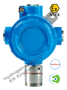 Hydrogen LEL monitor - wall / duct mount flameproof sensor for Zone 1 with ATEX, SIL 2 certificate