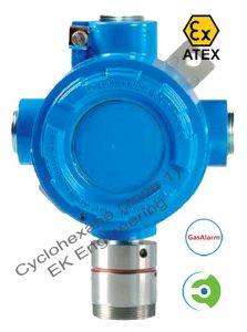 Cyclohexane gas detector - LEL monitoring, online, fixed with ATEX, SIL 2 for Zone 1, 2 metallic enclosure