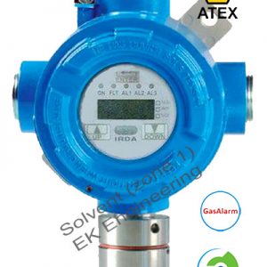 Solvent gas sensor transmitter - LEL detector, with ATEX certificate, display, relays