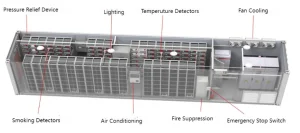 Internal component arrangement for BESS
